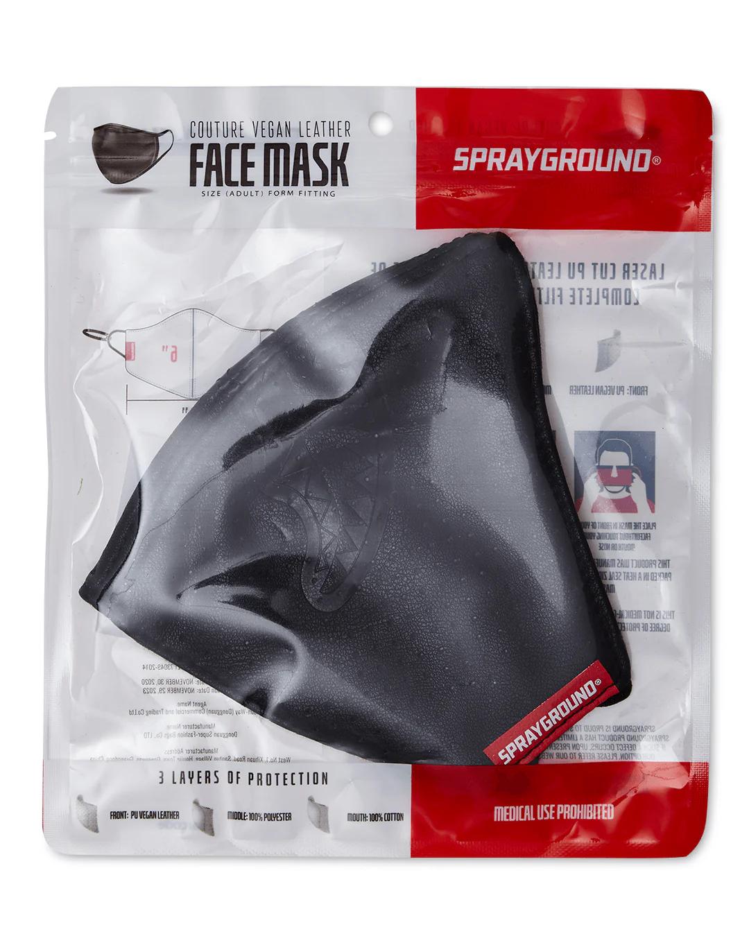 Sprayground MIDNIGHT SHARK VEGAN LEATHER FACEMASK