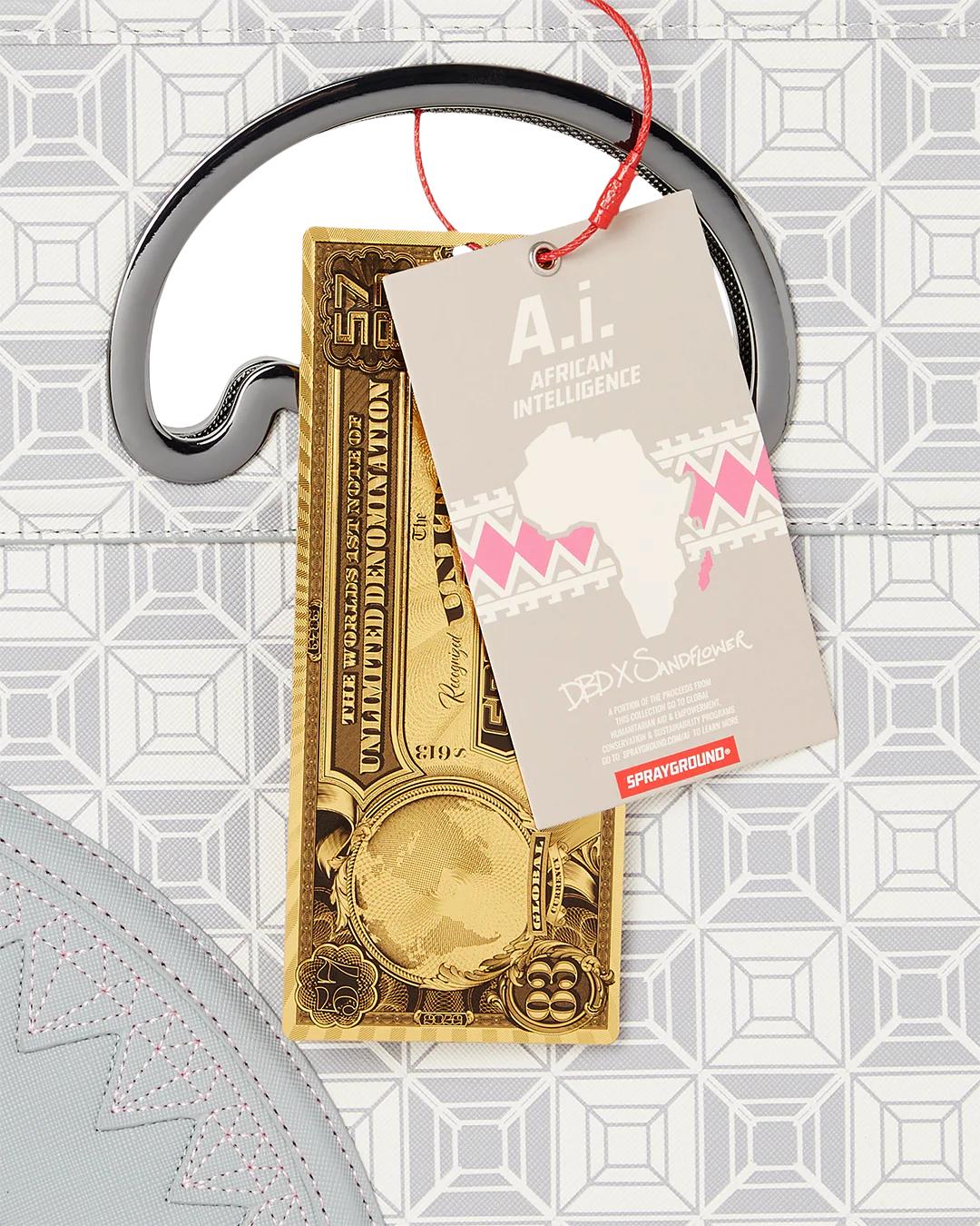 Sprayground A.I.8 AFRICAN INTELLIGENCE BOOKED & BUSY CITY SAVVY HANDBAG