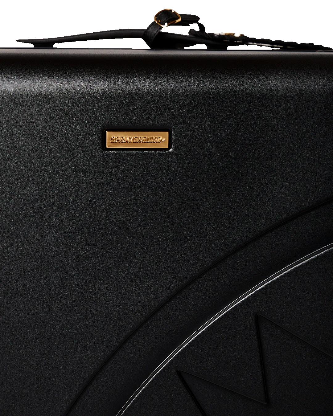 Sprayground REALITY CHECK SHARKITECTURE FULL-SIZE JETBLACK LUGGAGE (GOLD HARDWARE)