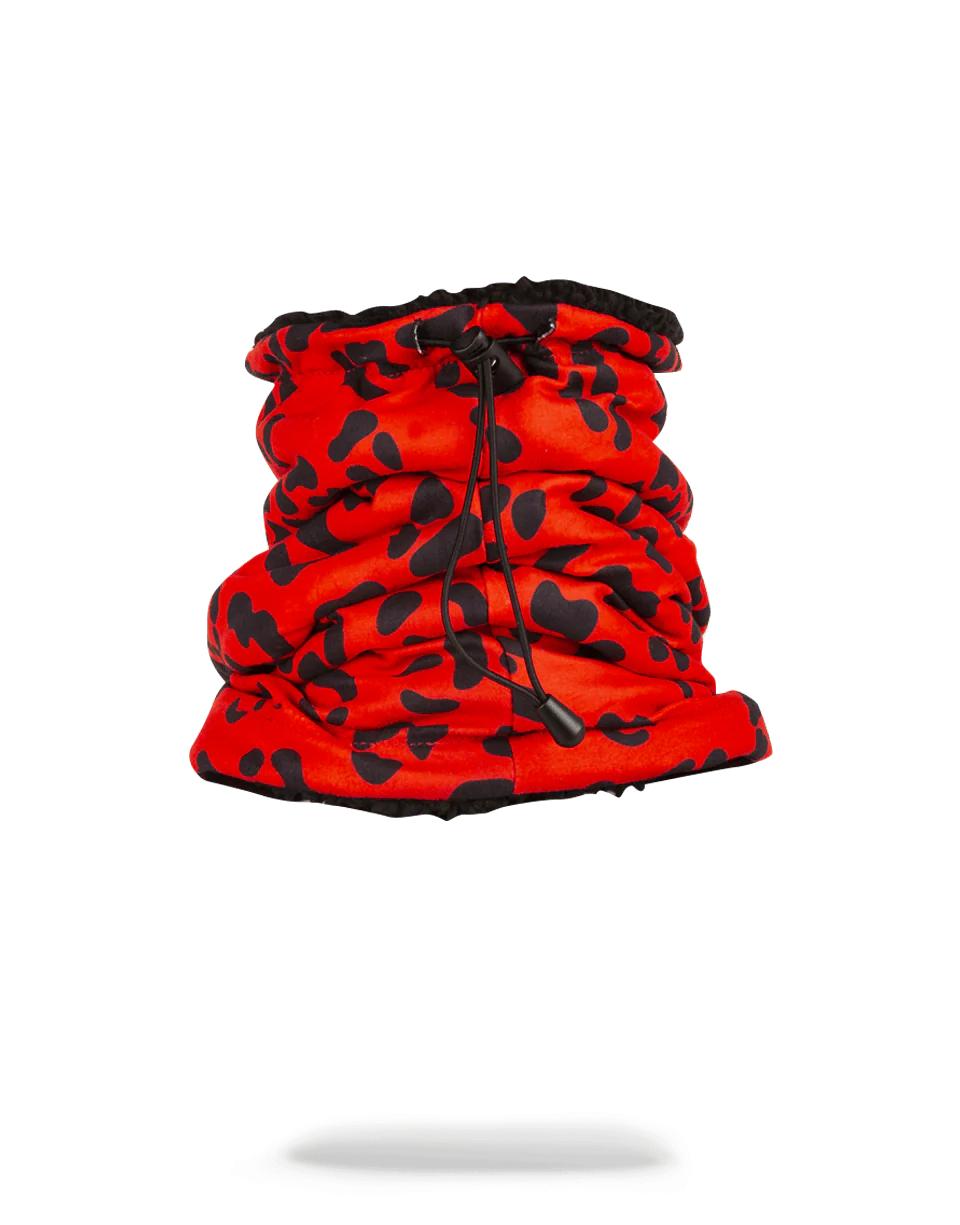 Sprayground RED LEOPARD NECK WARMER