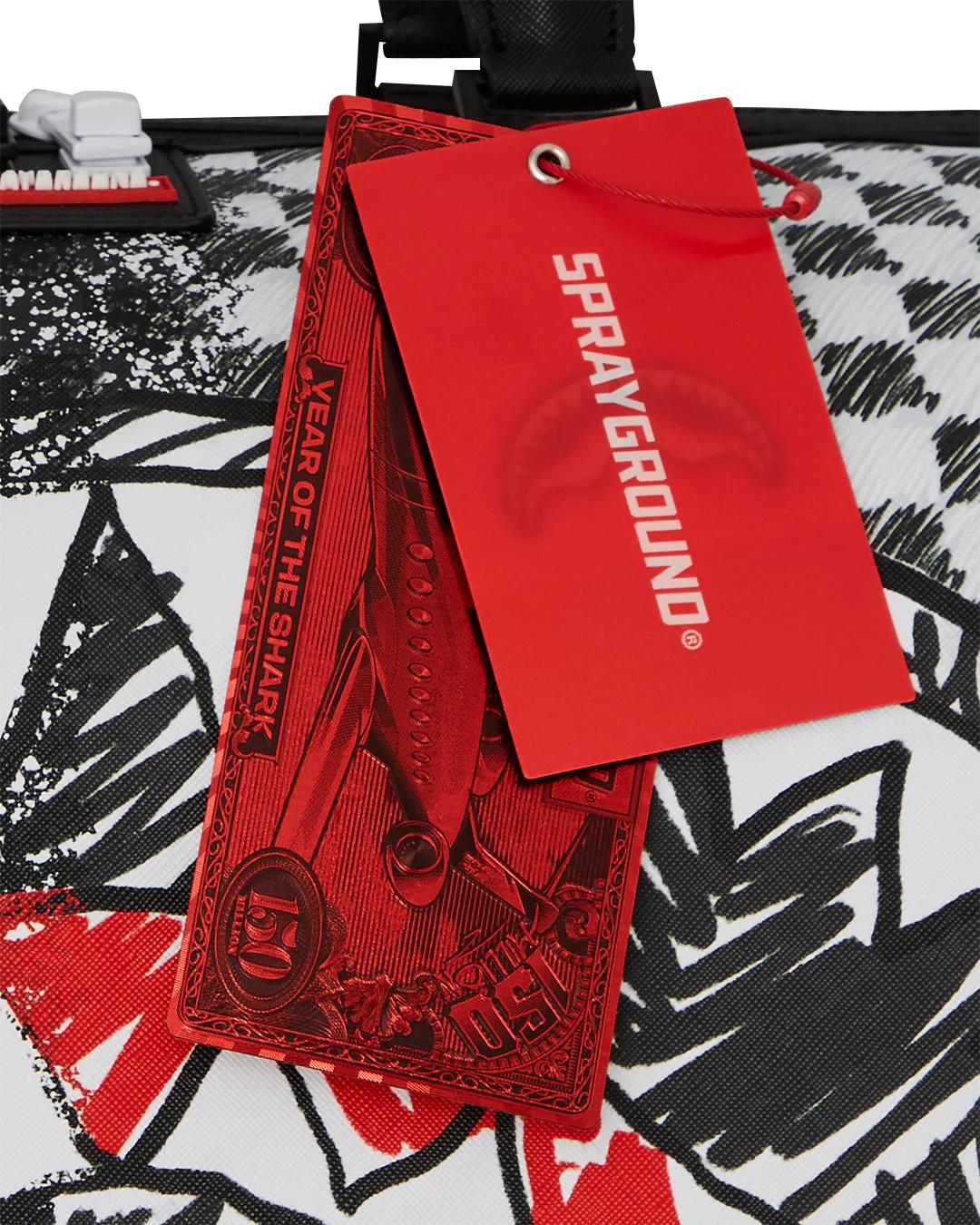 Sprayground SCRIBBLE DRIBBLE CHECK DUFFLE