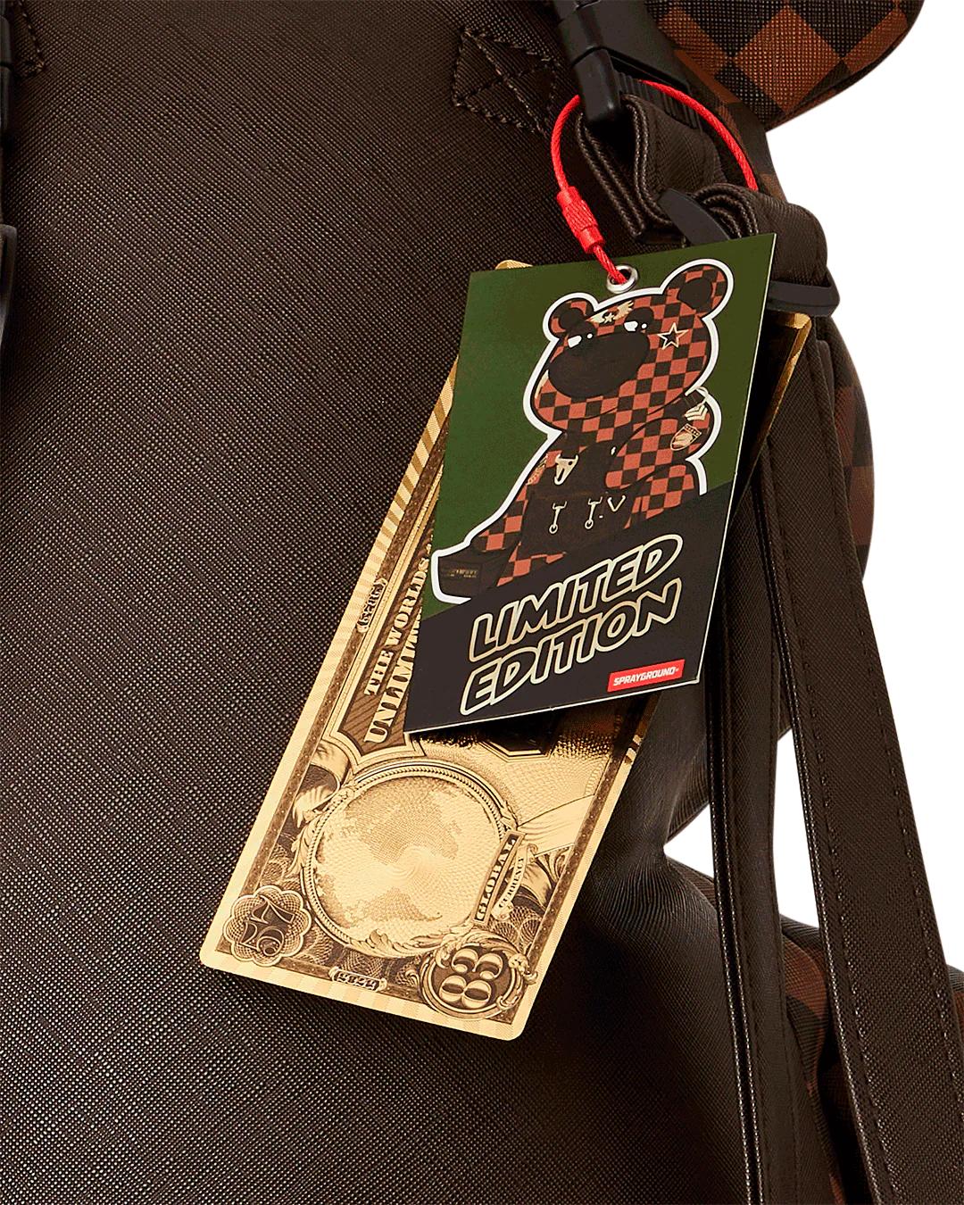 Sprayground CHECKMATE ROYALE MONEYBEAR TEDDYBEAR BACKPACK