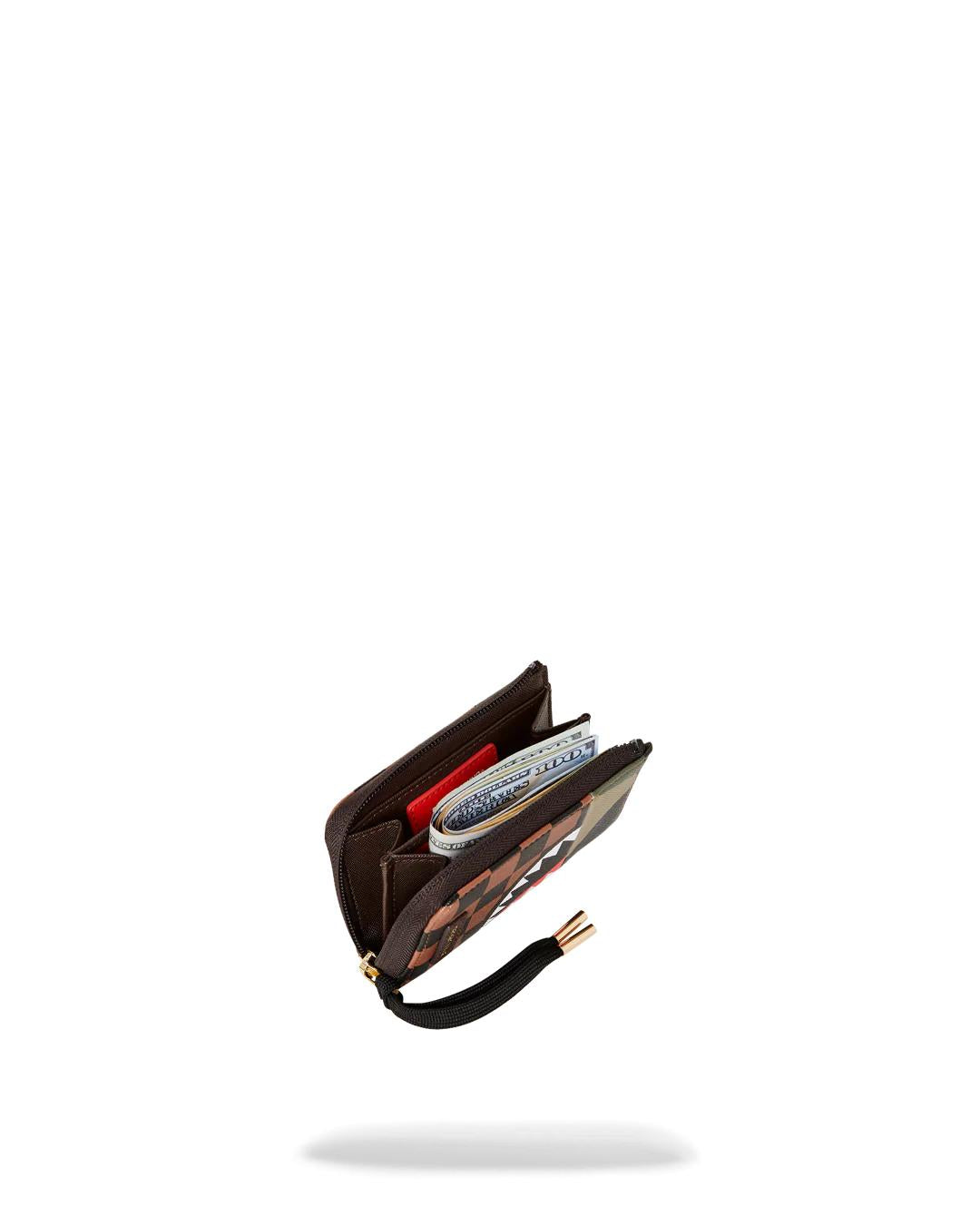 Sprayground EXTERIOR GOLD ZIP POCKET SHARKS IN PARIS WALLET