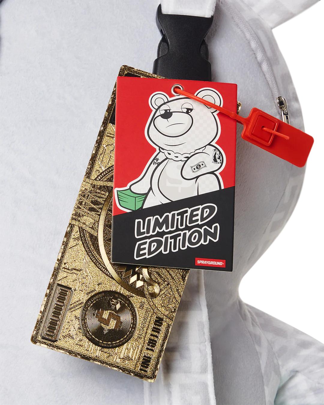 Sprayground SPLIT THE CHECK (PEARL) MONEYBEAR TEDDYBEAR BACKPACK