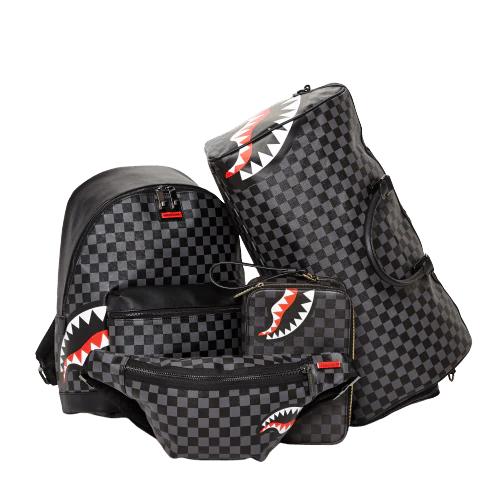 Sprayground SHARKS IN PARIS (BLACK CHECKERED EDITION) CROSSBODY