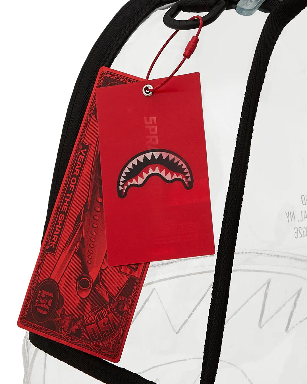 Sprayground 100% CLEAR BACKPACK - SHARK CENTRAL