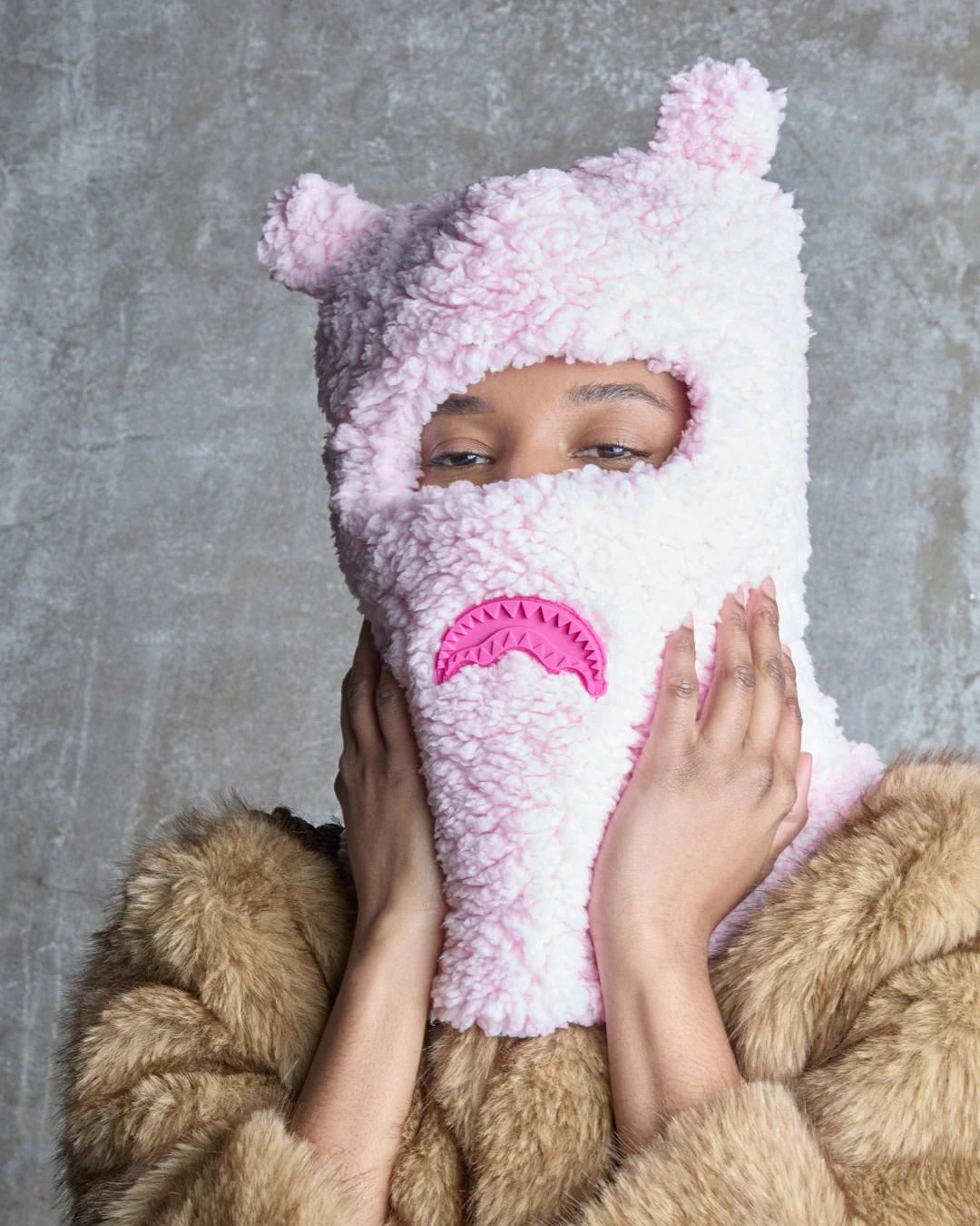 Sprayground PINK FLEECE BEAR EARS SKI MASK