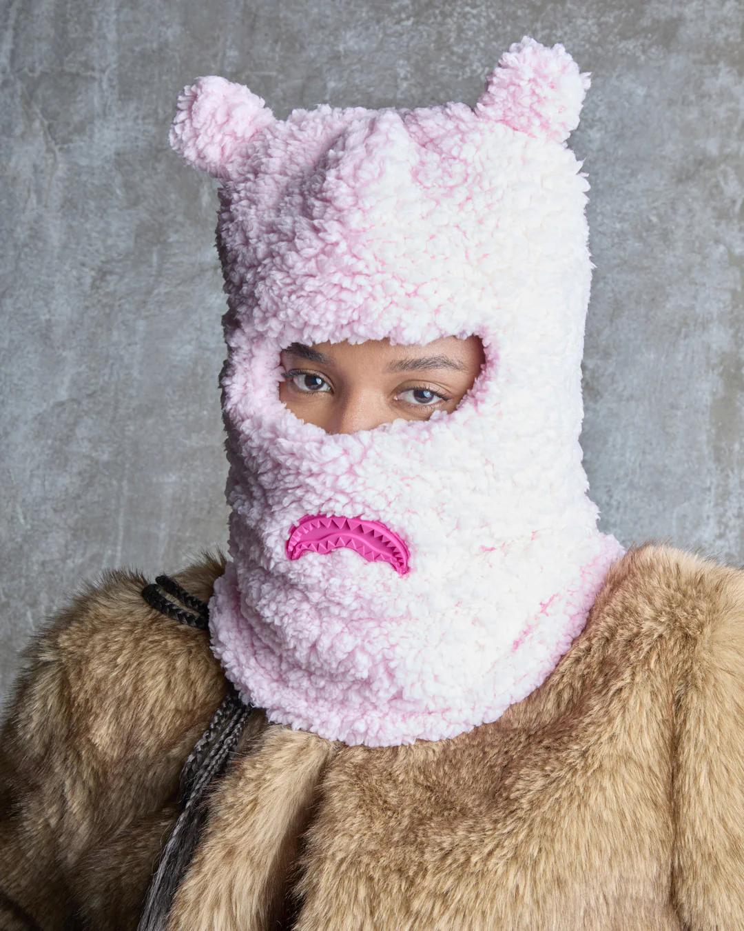 Sprayground PINK FLEECE BEAR EARS SKI MASK