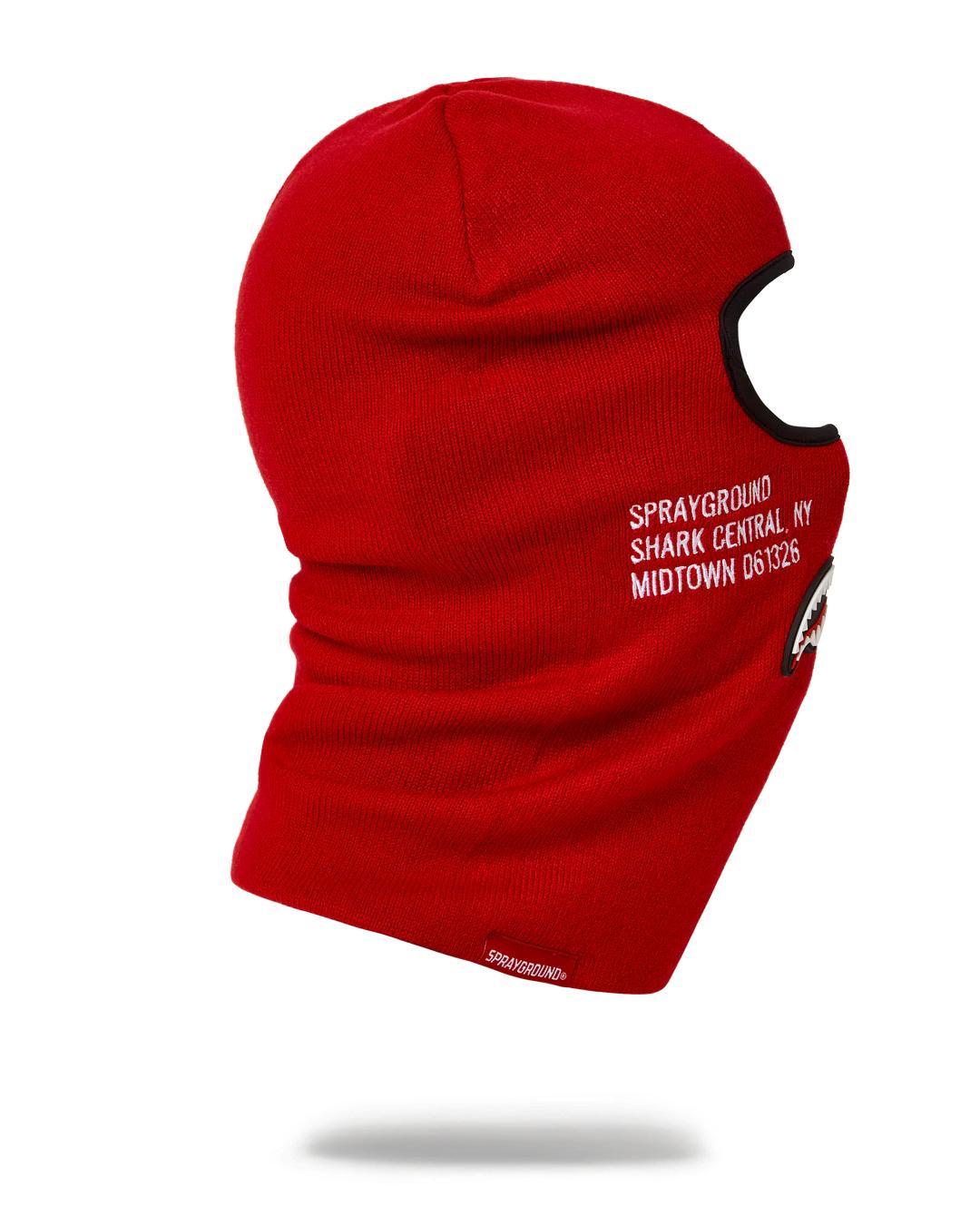 Sprayground SHARK CENTRAL SKI MASK (RED)