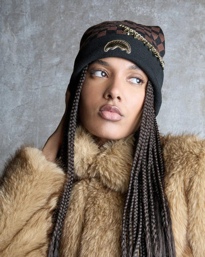 Sprayground GOLD CHAIN CHECK BEANIE