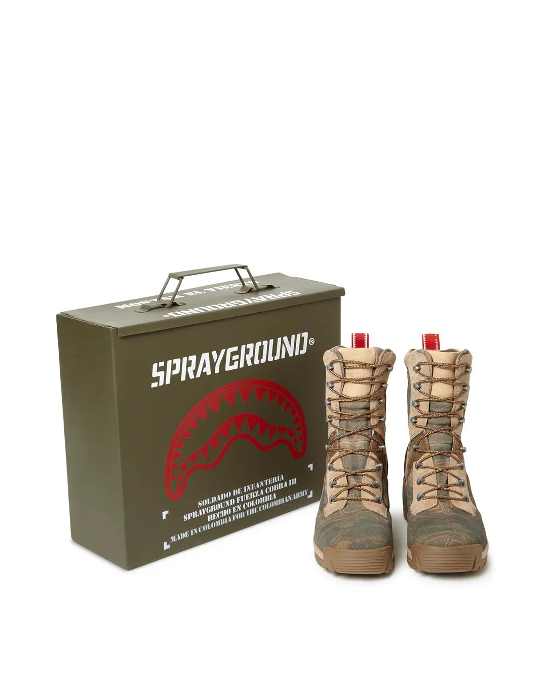 Sprayground CAMO TERRAIN FUERZA COBRA PARATROOPER BOOTS - MADE IN COLOMBIA NUMBERE
