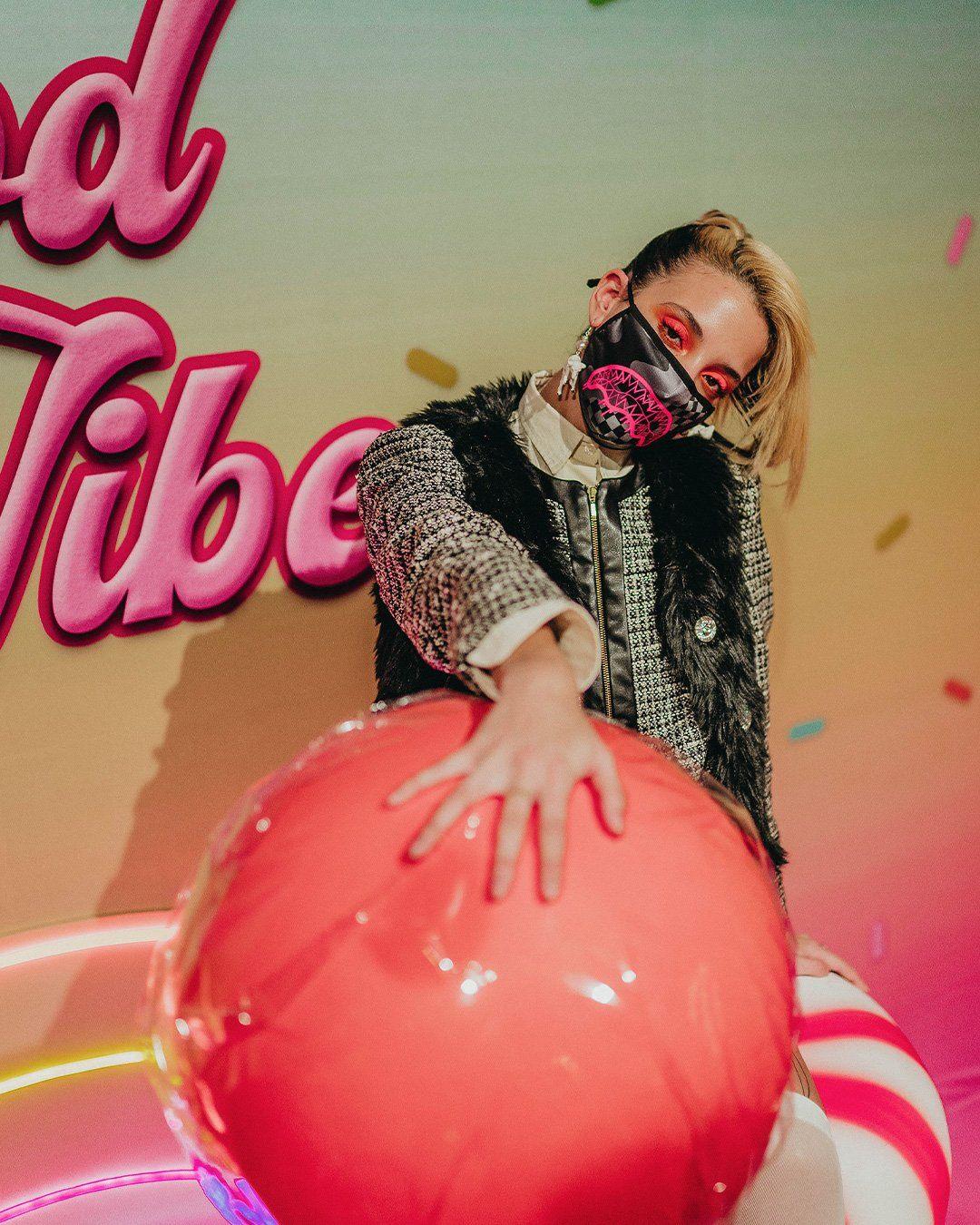 Sprayground 3AM PINK DRIP FACE MASK