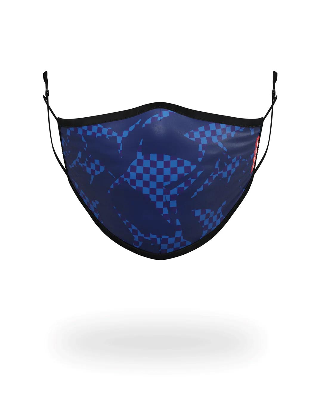 Sprayground SHARK CHECK (BLUE) FACE MASK