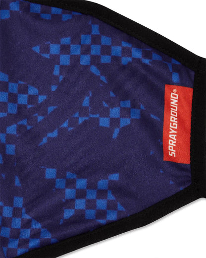 Sprayground SHARK CHECK (BLUE) FACE MASK