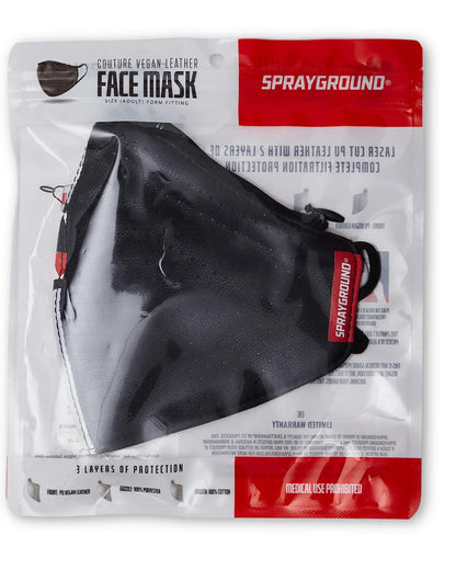 Sprayground DAMAGE CONTROL STASH POCKET VEGAN LEATHER FACE MASK