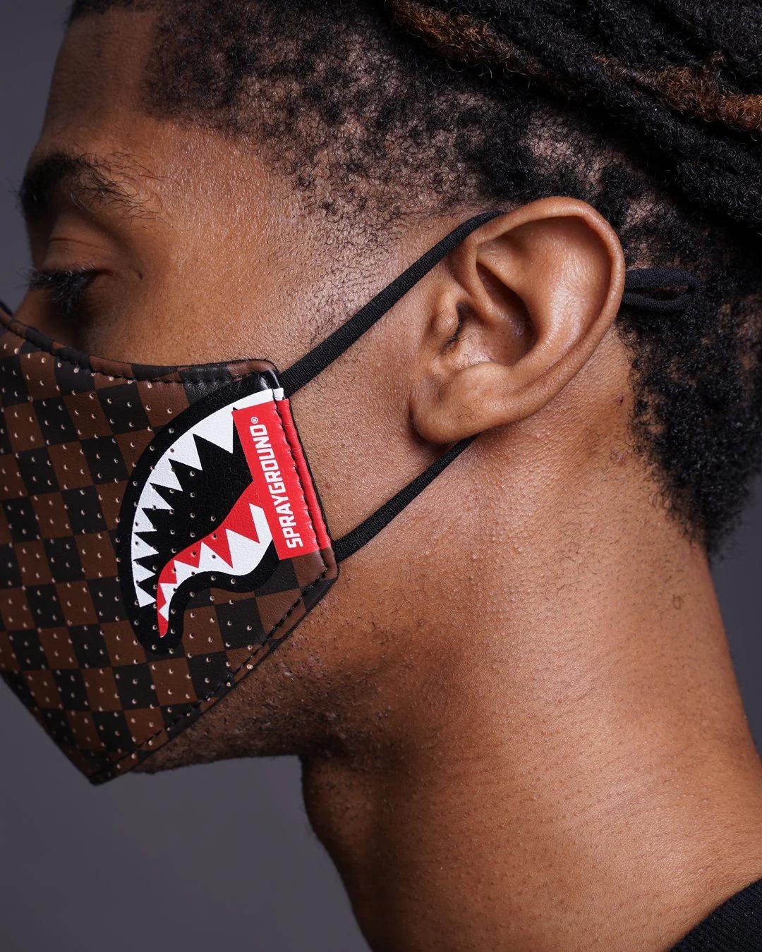 Sprayground SHARKS IN PARIS VEGAN LEATHER FACE MASK