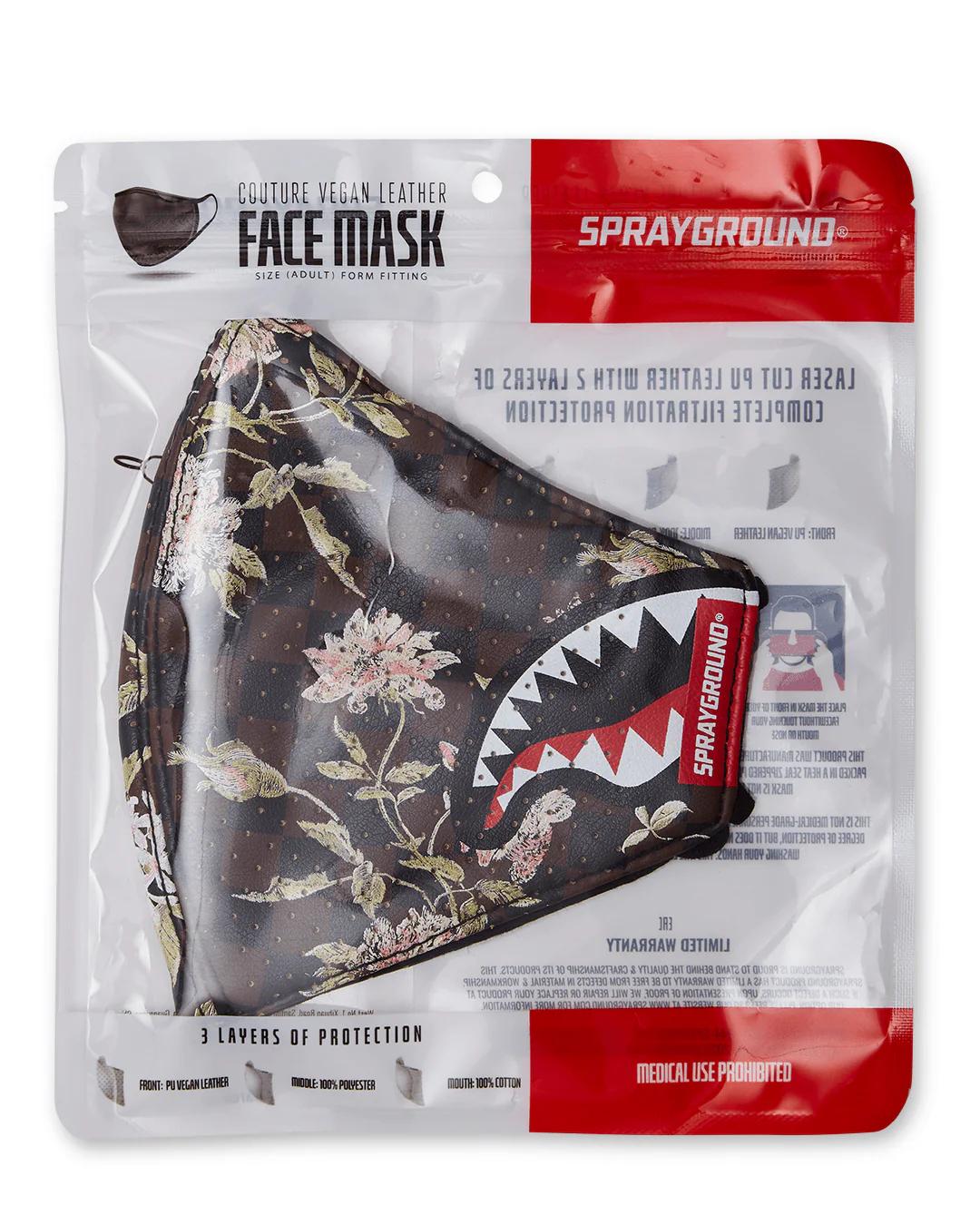 Sprayground SHARKFLOWER VEGAN LEATHER FACE MASK