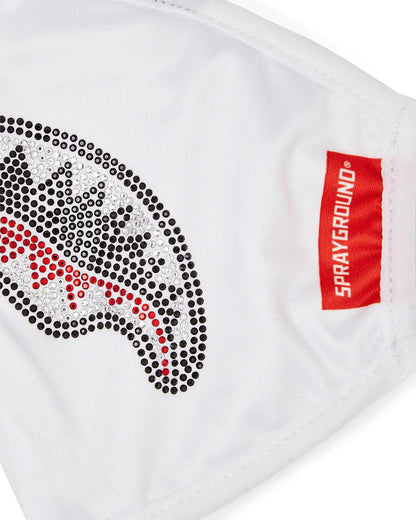 Sprayground TRINITY DIAMOND SHARK (WHT) POLYESTER FACE MASK