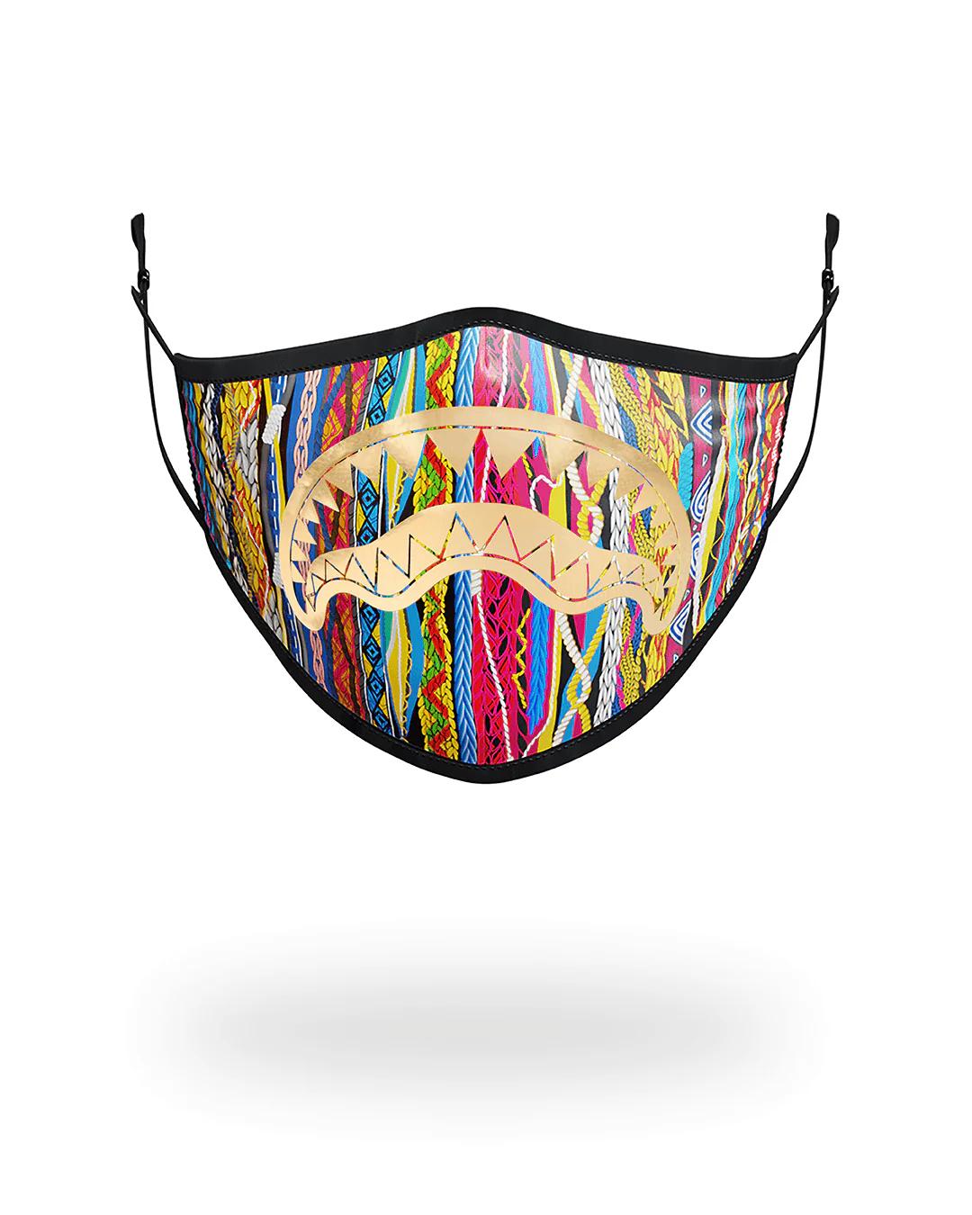 Sprayground 1994 GOLD METALLIC SHARK POLYESTER FACE MASK