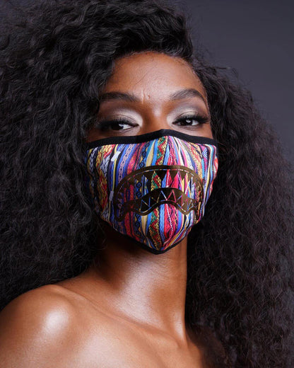 Sprayground 1994 GOLD METALLIC SHARK POLYESTER FACE MASK