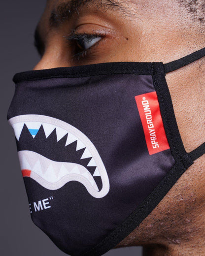 Sprayground BITE ME SHARK (BLK) POLYESTER FACE MASK