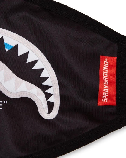 Sprayground BITE ME SHARK (BLK) POLYESTER FACE MASK