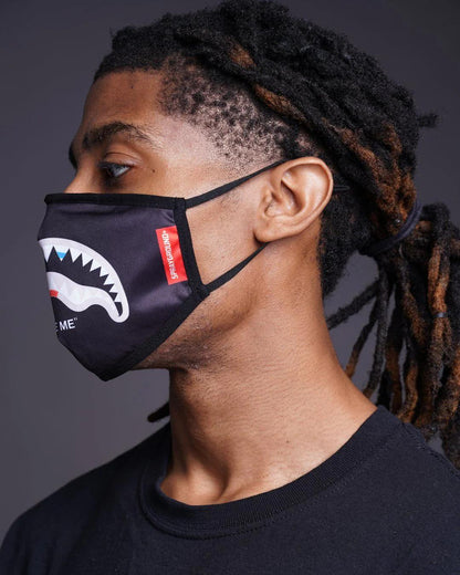 Sprayground BITE ME SHARK (BLK) POLYESTER FACE MASK