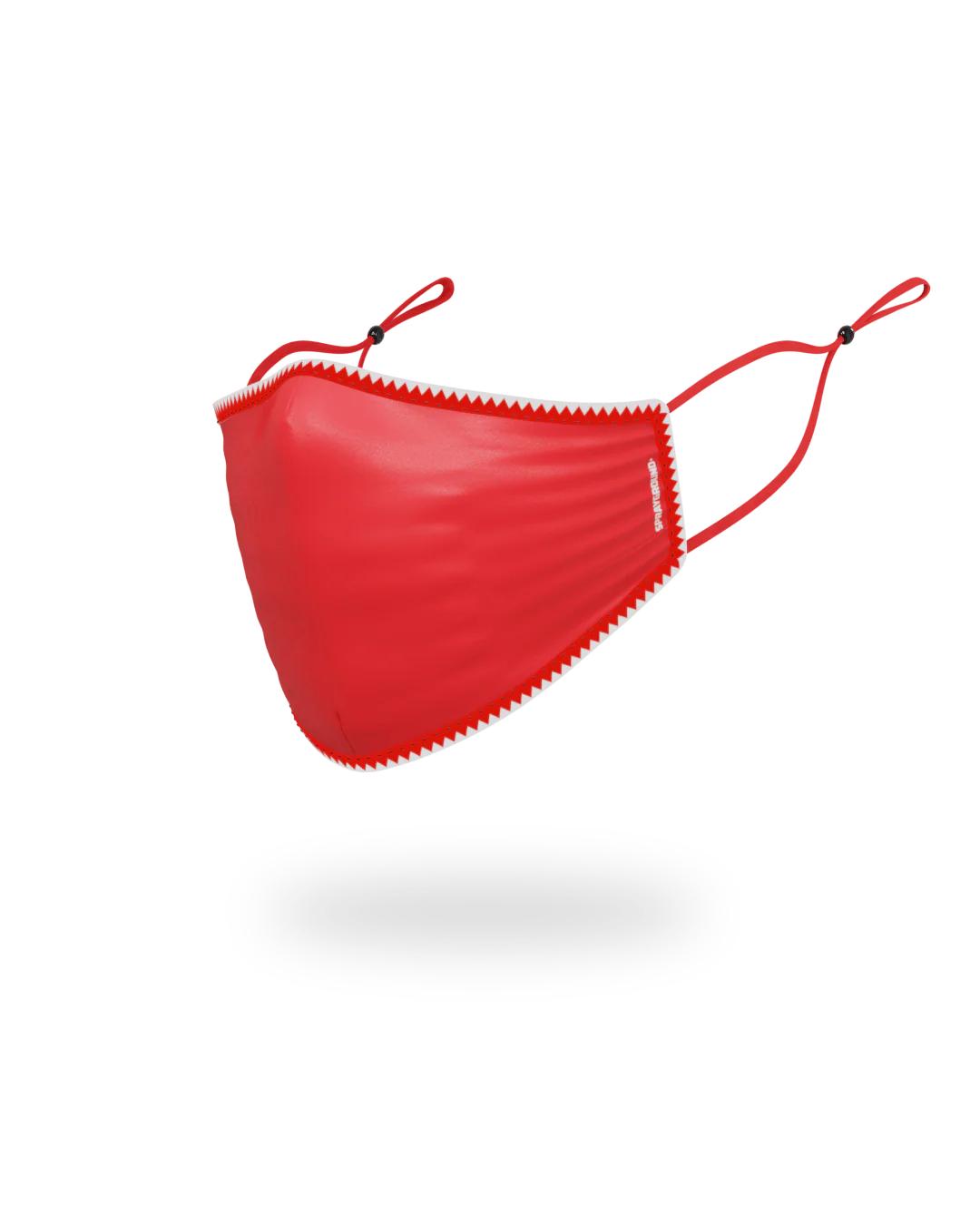 Sprayground ADULT VERTICAL SHARK (RED) FORM-FITTING FACE MASK