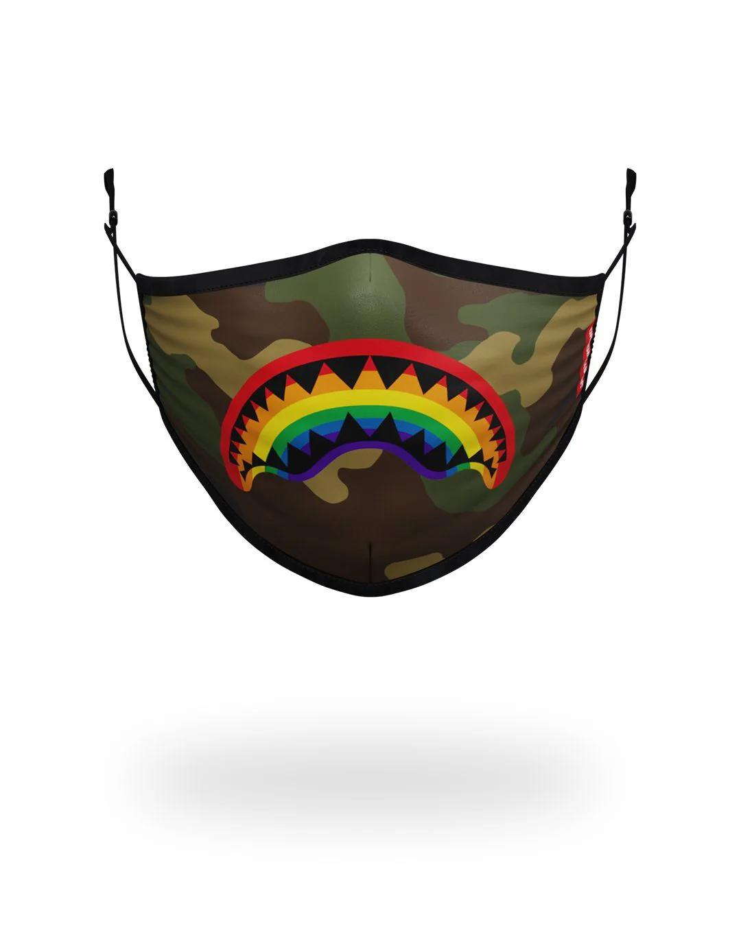 Sprayground ADULT RAINBOW SHARK FORM FITTING FACE MASK