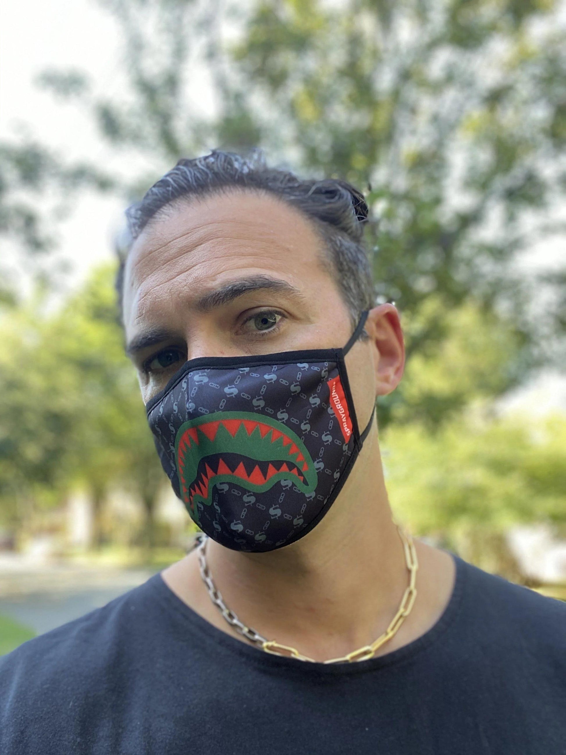 Sprayground ADULT SPUCCI (BLACK) FORM-FITTING FACE MASK