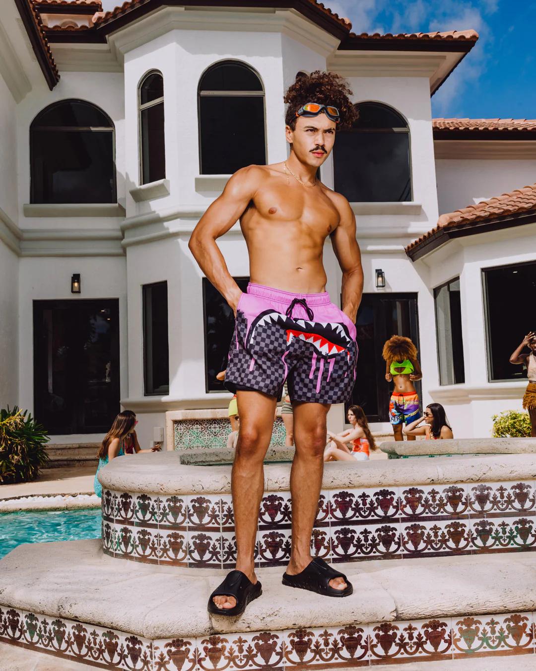 Sprayground OCEAN DRIP CHECK SWIM SHORT