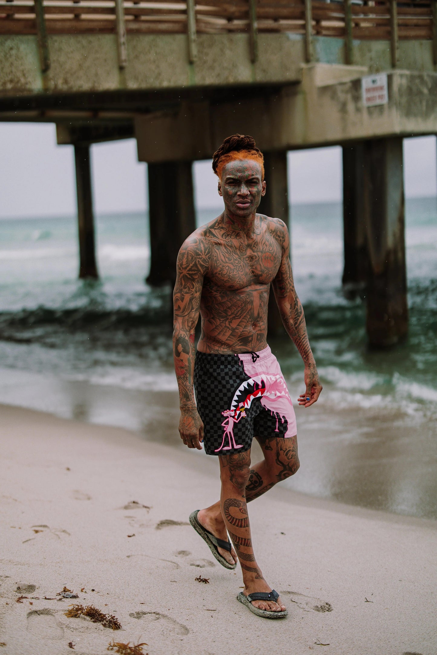 Sprayground PINK PANTHER PINK PAINTER SWIM SHORTS