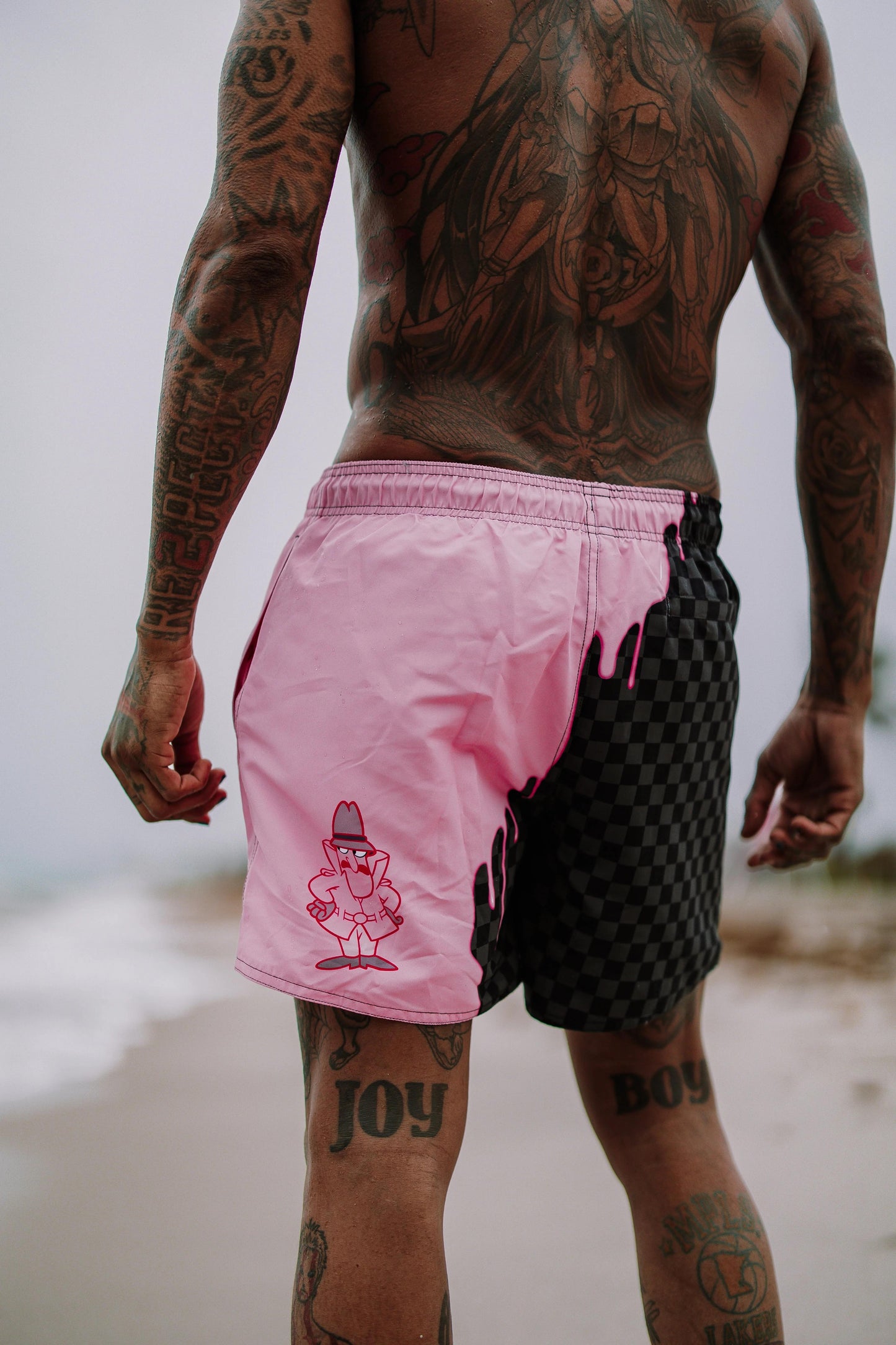 Sprayground PINK PANTHER PINK PAINTER SWIM SHORTS