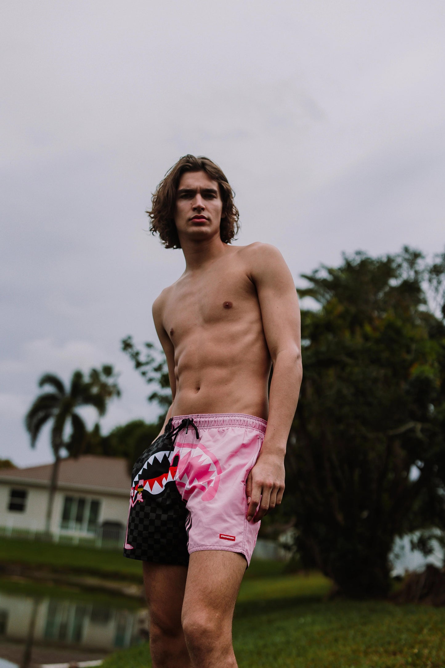 Sprayground PINK PANTHER PINK PAINTER SWIM SHORTS
