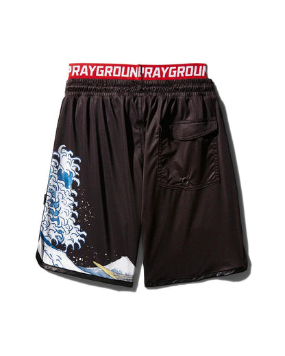 Sprayground KIDS JAPAN WAVE SWIM TRUNKS (BLACK)