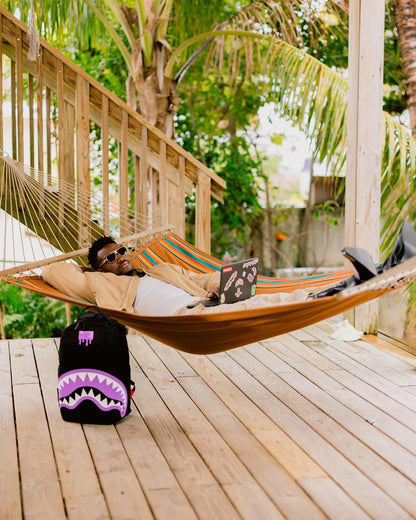 Sprayground SHARK CENTRAL PASSPORT (PURPLE) BACKPACK