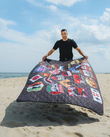 Sprayground GLOBAL MOGUL UNLIMITED MILES PACKABLE BEACH MAT BLANKET WATER RESISTAN