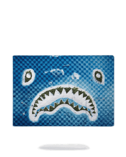 Sprayground SHARK ISLAND PACKABLE BEACH MAT BLANKET WATER RESISTANT CONVERTIBLE TO