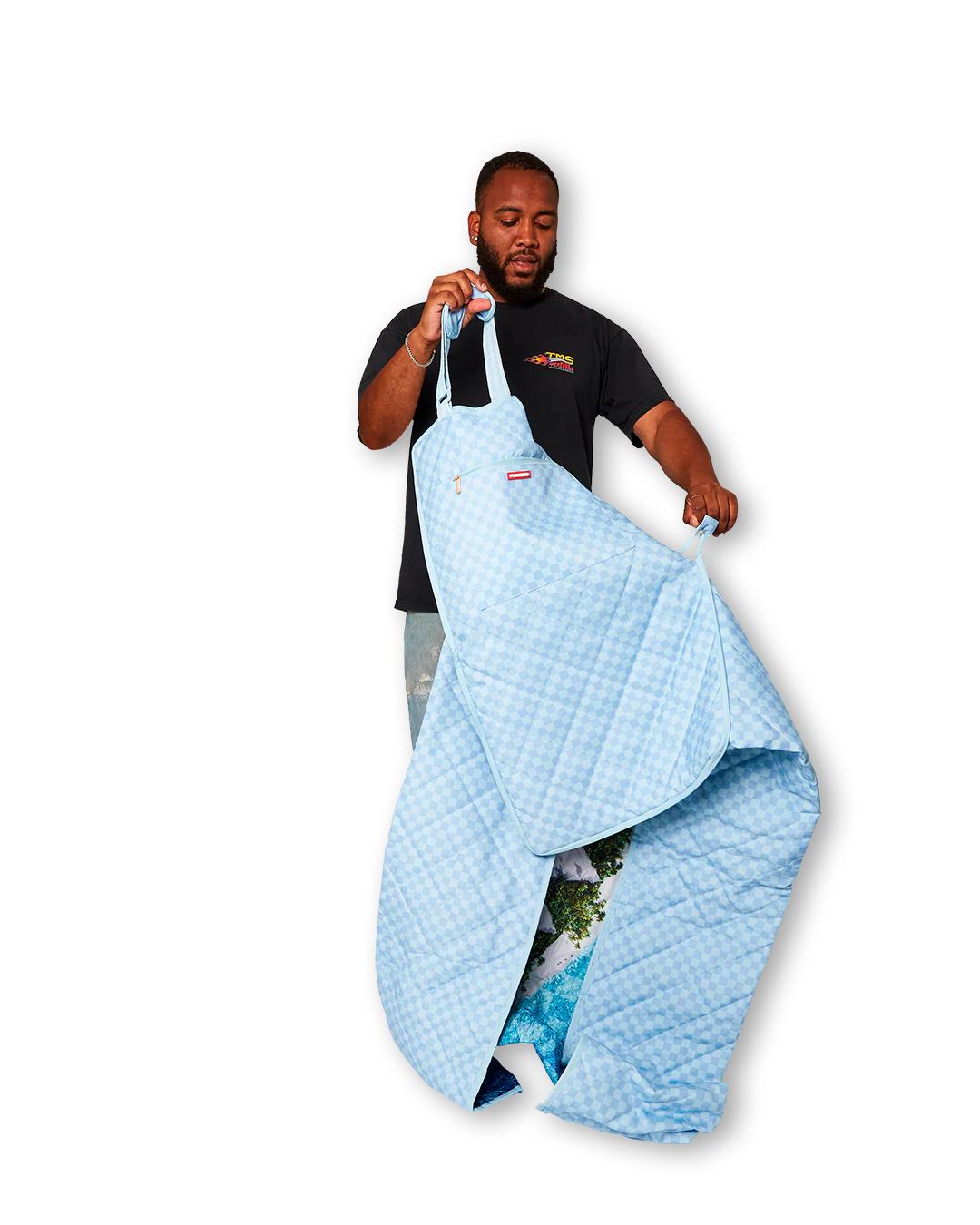 Sprayground SHARK ISLAND PACKABLE BEACH MAT BLANKET WATER RESISTANT CONVERTIBLE TO