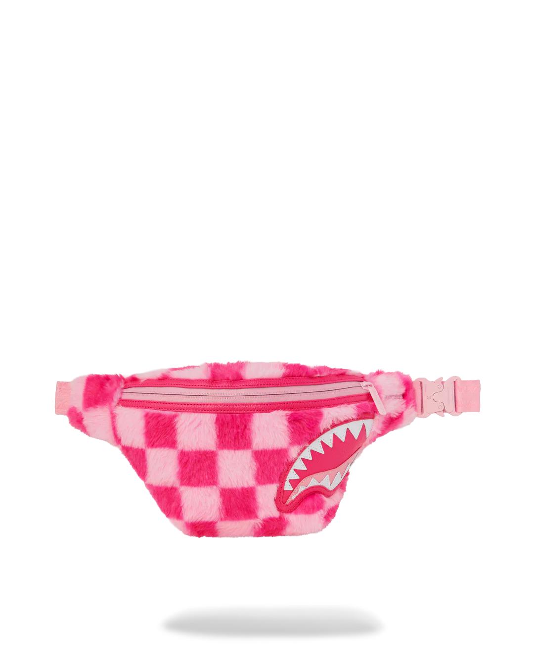 Sprayground FURZILLA SHARK (PINK CHECK) SAVVY CROSSBODY