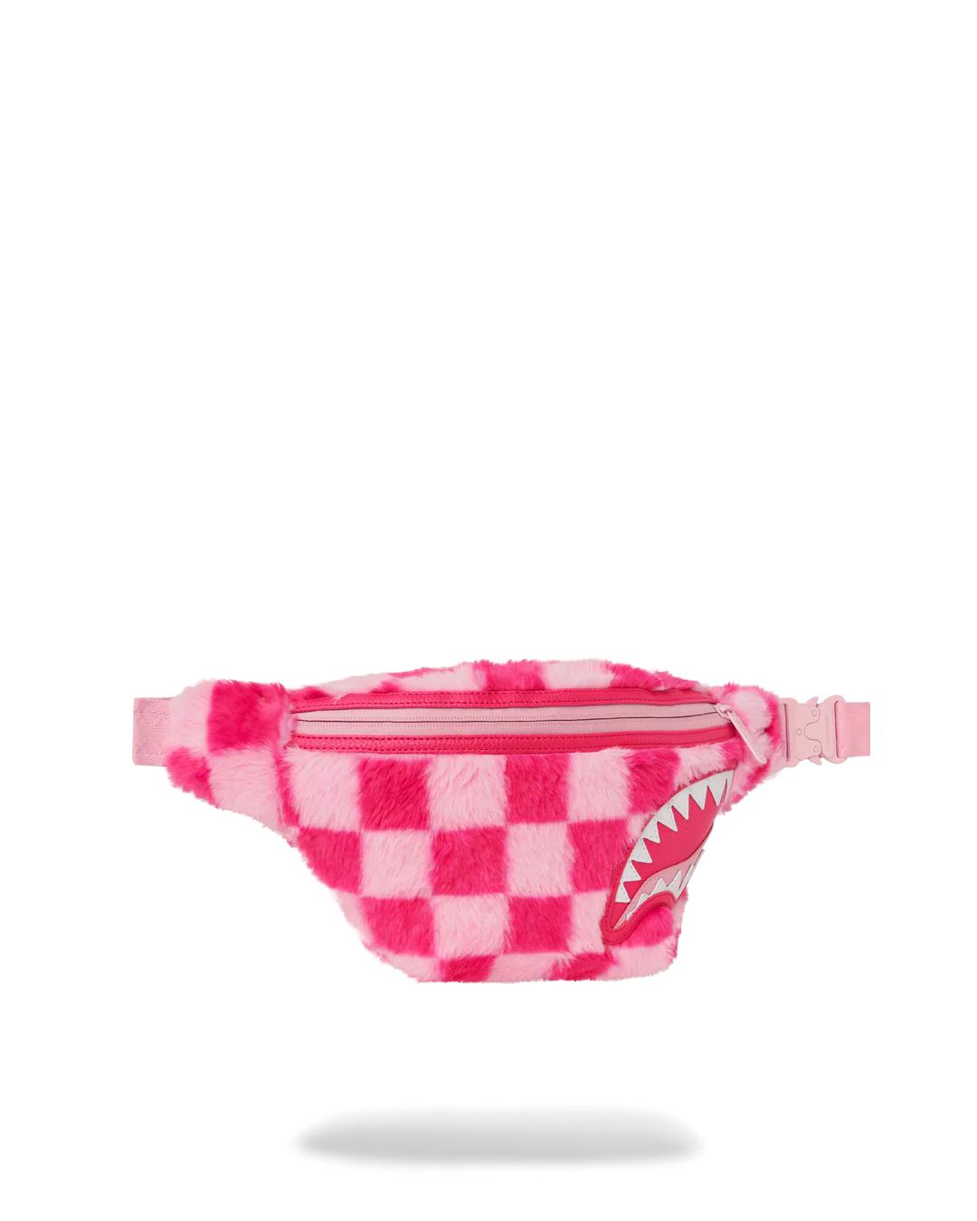Sprayground FURZILLA SHARK (PINK CHECK) SAVVY CROSSBODY
