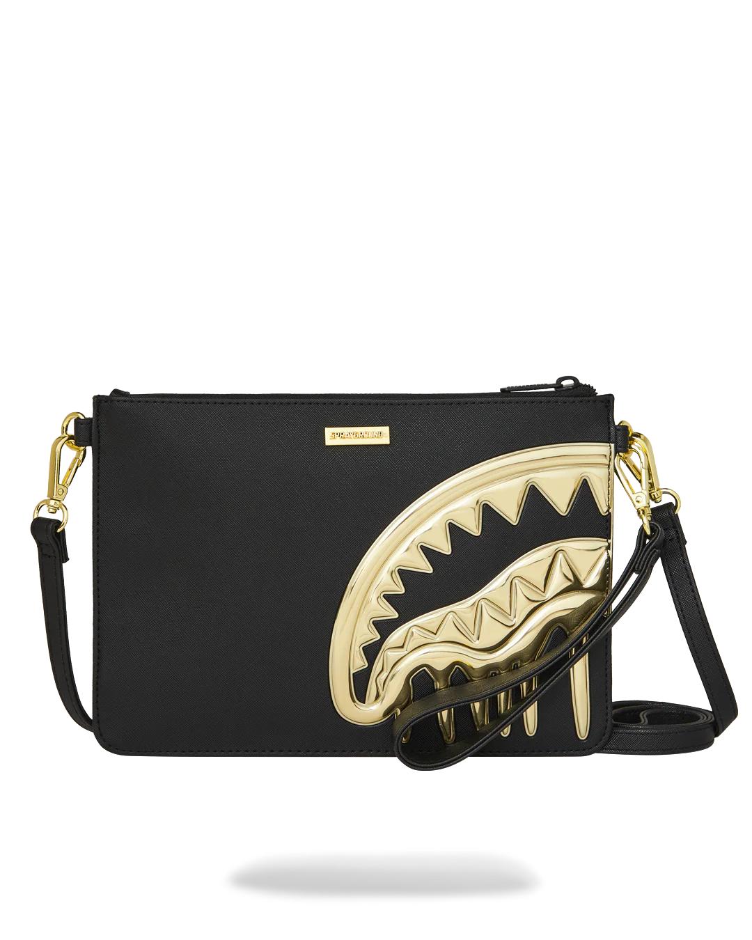 Sprayground GOLDHEART SHARK DRIP CROSSOVER CLUTCH