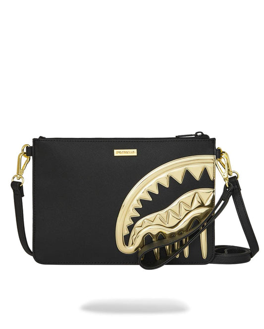 Sprayground GOLDHEART SHARK DRIP CROSSOVER CLUTCH