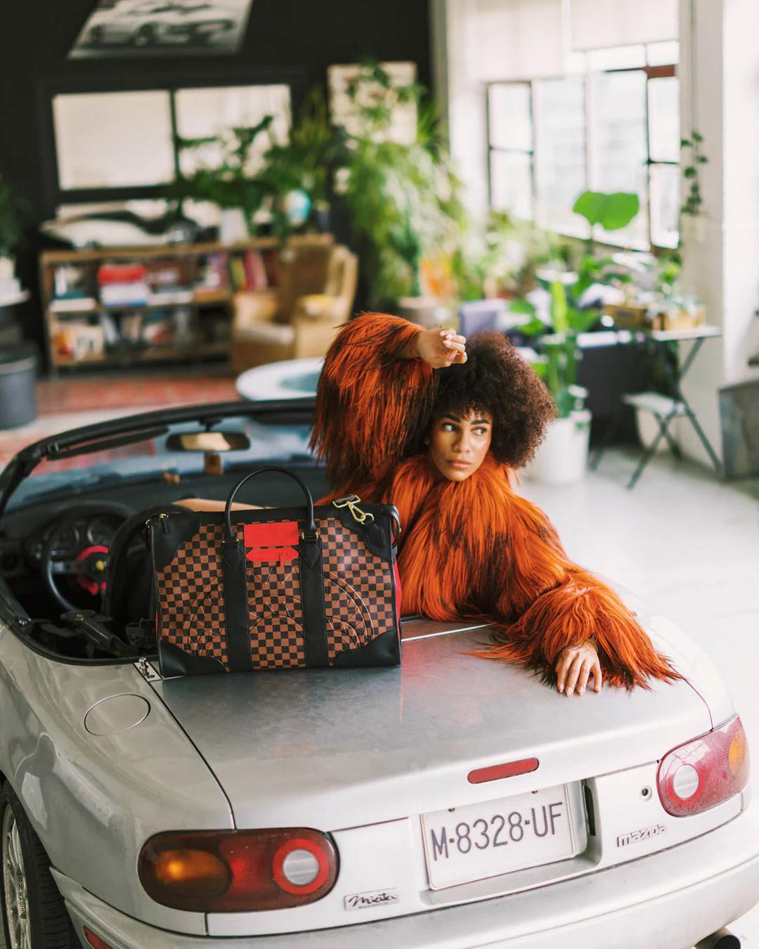 Sprayground KATANA CHECK BOSS PYRAMID DUFFLE