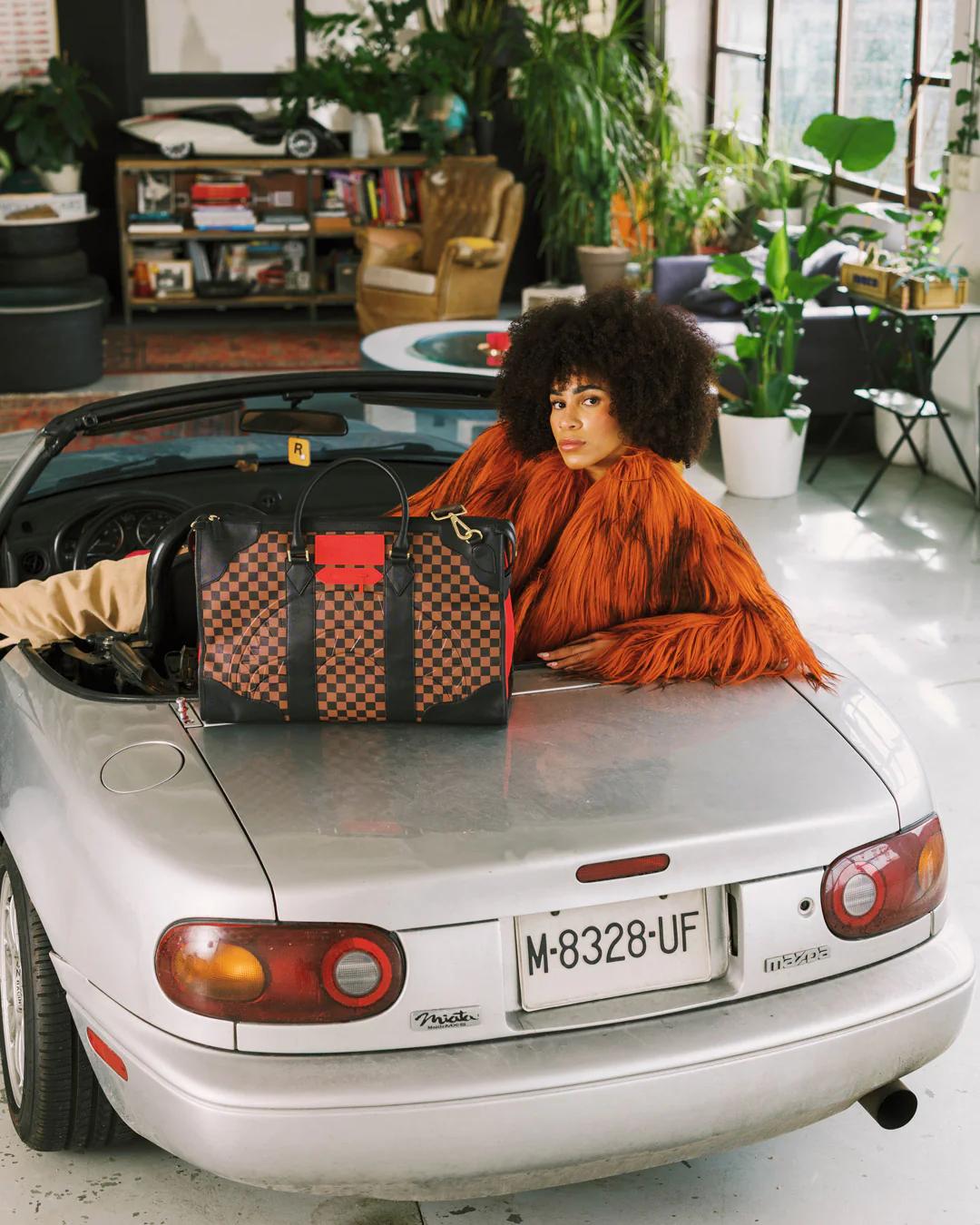 Sprayground KATANA CHECK BOSS PYRAMID DUFFLE
