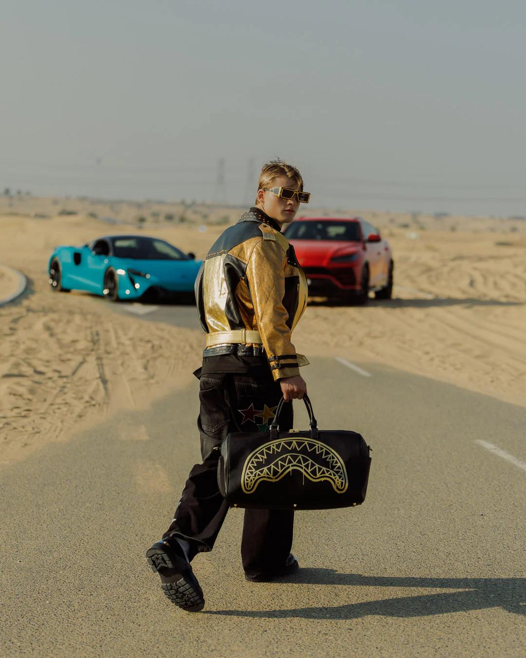 Sprayground GOLD FANG DUFFLE