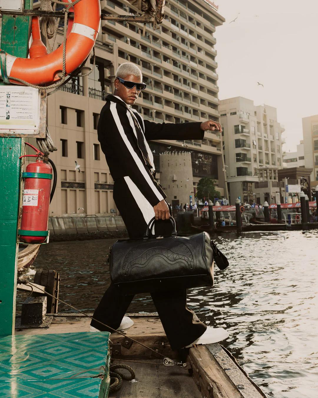 Sprayground GOLD BRICK DRIP DUFFLE