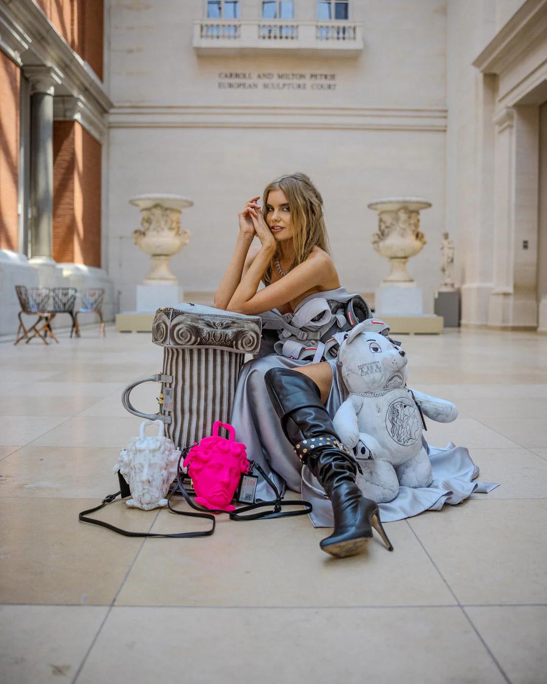 Sprayground THE MET CANOVA MEDUSA HANDBAG (PINK)