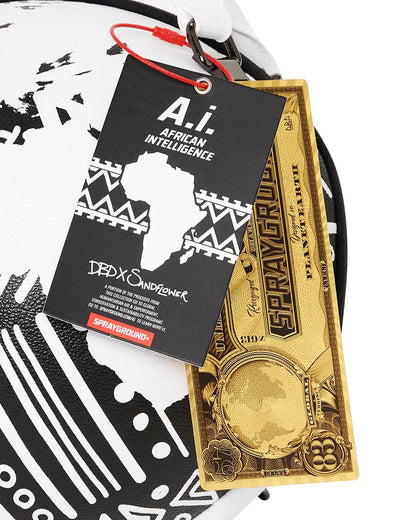 Sprayground A.I.8 AFRICAN INTELLIGENCE - ORIGIN STORY GLOBE BAG