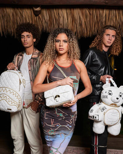 Sprayground RIVIERA LE BLANC GOLD CHAIN SHARK HANDBAG